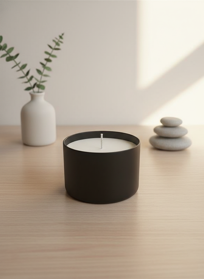 Coco Vanilla Natural Scented Candle - Metal Matte Jar